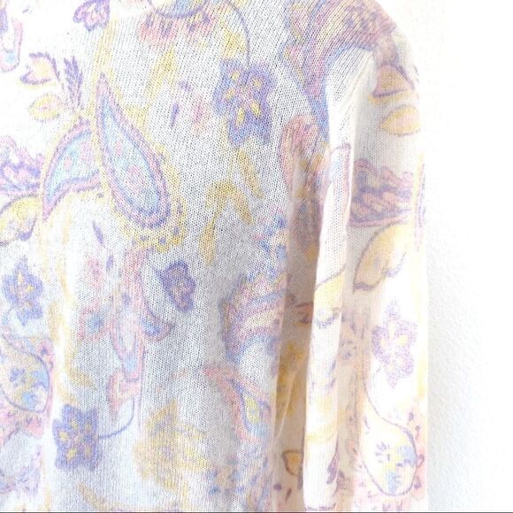 C By Bloomingdales 100% cashmere floral sweater - Picture 12 of 12